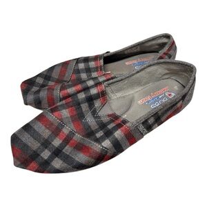 Bobs Plaid Slip-On Shoes
